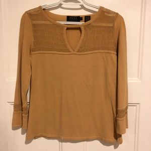 Dana Buchman gold top.